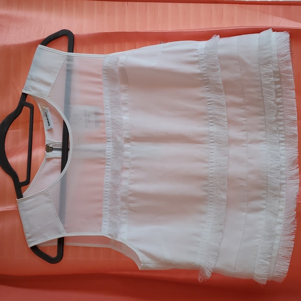 DKNYC white crop top